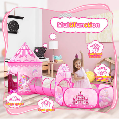 Sumbababy Kids Tent with Crawl Tunnel: Ball Pit Tent for Toddlers - Ball Pit Tunnels for Young Children - Pop Up Baby and Toddler Tent for Indoor & Outdoor