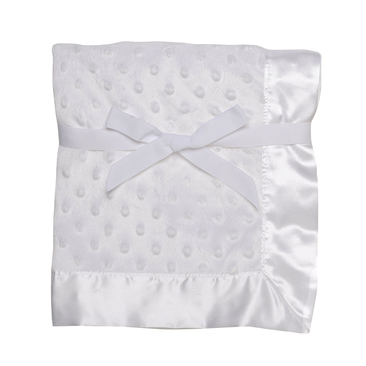 Baby Starters Textured Dot Blanket with Satin Trim, Pink 30" x 40"