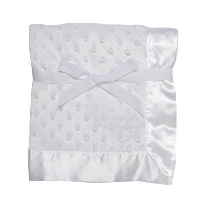 Baby Starters Textured Dot Blanket with Satin Trim, Pink 30" x 40"