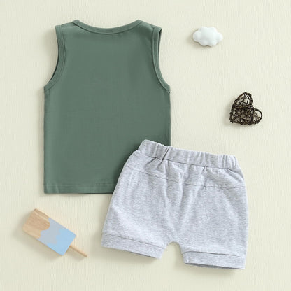 Baby Boy Summer Clothes Striped Tank Tops Camisoles and Shorts Newborn Boys Spring Summer Outfit