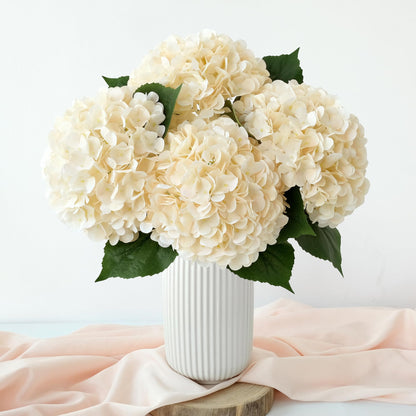 4 Pcs Pink Hydrangeas Artificial Flowers, 20 inches Large Lifelike Fake Silk Flowers, Faux Hydrangeas Flowers for Wedding Home Party Decor Baby Shower Table Centerpiece