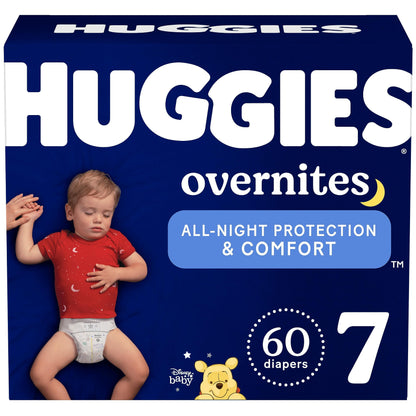 Huggies Size 5 Overnites Baby Diapers: Overnight Diapers, Size 5 (27+ lbs), 100 Ct (2 Packs of 50)