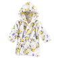 Luvable Friends Unisex Baby Plush Bathrobe, Floral, 0-9M