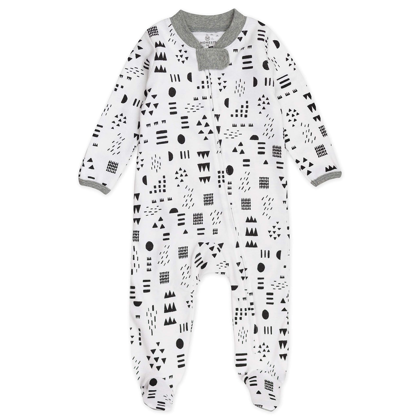 HonestBaby Sleep & Play Footed One-Piece Pajama Sleeper 100% Organic Cotton, Baby Boys