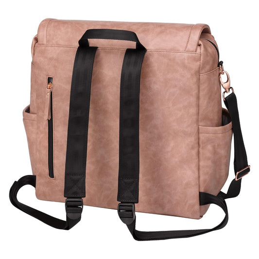 Petunia Pickle Bottom Boxy Backpack, Diaper Bag, Stylish Baby Bag, Spacious Backpack, On-The-Go Moms, Dusty Rose Leatherette