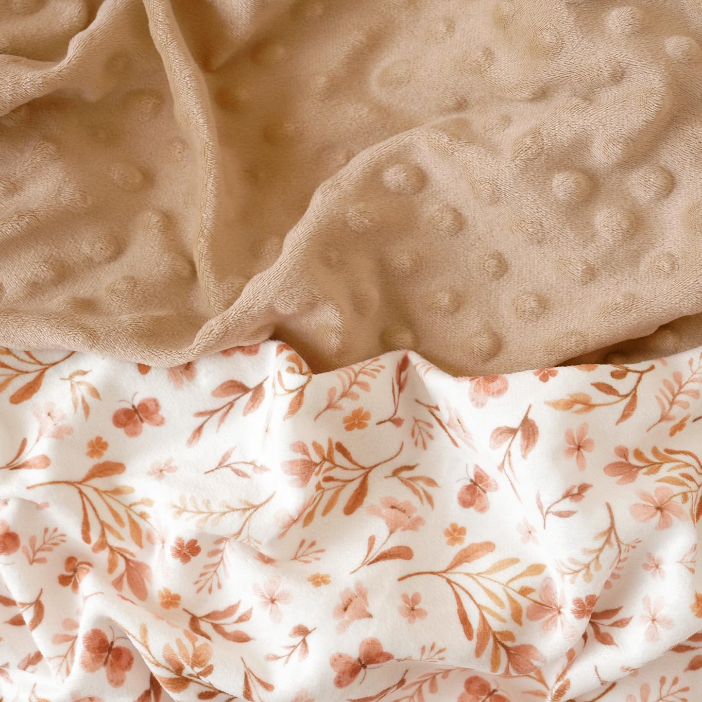 Konssy Minky Changing Pad Cover 2 Pack, Soft Minky Dots Plush Diaper Changing Table Cover Set, Breathable Changing Pad Sheets for Baby Girls Boys (Pink Spring, Blush)