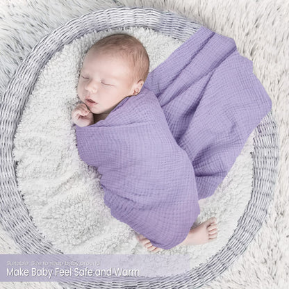 Swaddle Baby Blanket: Waffle Blanket with Satin Strim - Soft Breathable Toddler Blanket for Nursing Cover - Cotton Crib Blanket for Naptime（Cream）
