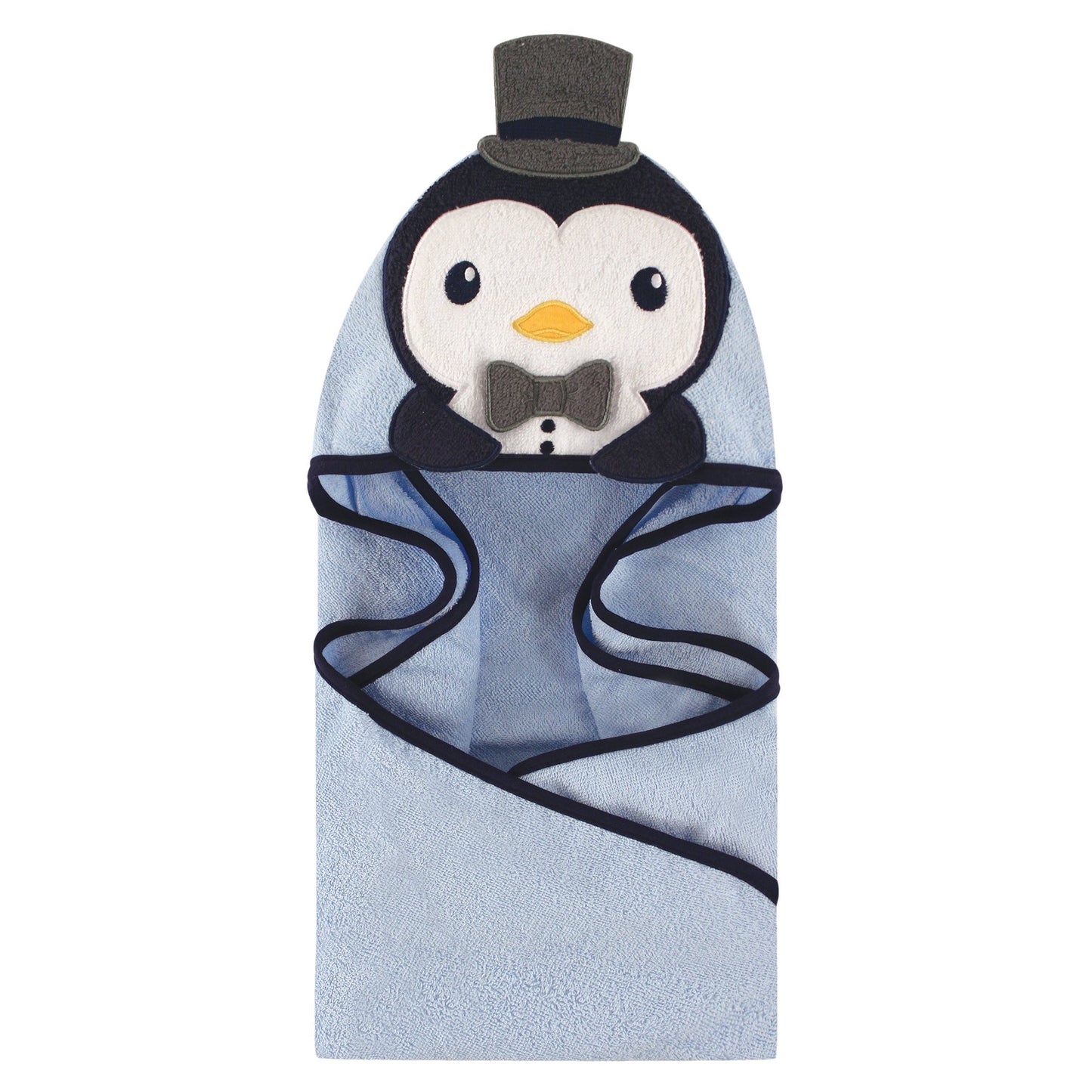 Hudson Baby Unisex Baby Cotton Animal Face Hooded Towel, Pretty Elephant, One Size