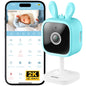 GEARit Baby Monitor with Camera & Audio 2K Video with Motion & Crying Detection, 2 Way Audio Easy WiFi Setup, Remote Monitoring - Easy to Set Crib Monitor with Adjustable Stand