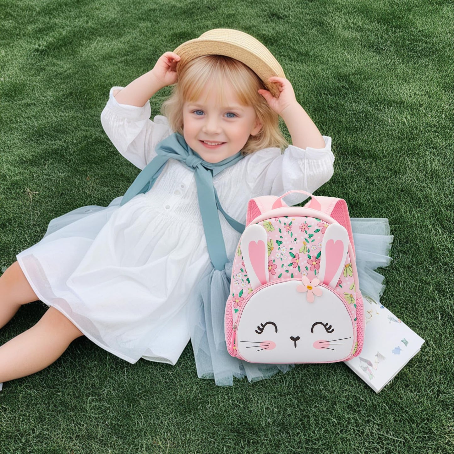 KK CRAFTS Preschool Backpack Toddler Neoprene Animal Schoolbag Lunch backpack for Kids Boys Girls(Dinosaur)