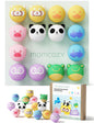 Momcozy Natural&Organic Essential Oil Bath Bombs,14 Pcs Bubble Bath Fizzy Balls with 7 Cute Animal Shapes,Bath Bombs Gift Set for Kids Girls Boys Toddler, Ideal Gift for Children's Day, Bath Bomb Kit