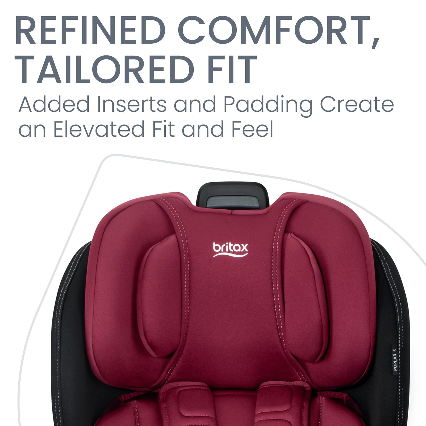 Britax Poplar S Convertible Car Seat, 2-in-1 Car Seat with Slim 17-Inch Design, ClickTight Technology, Arctic Onyx