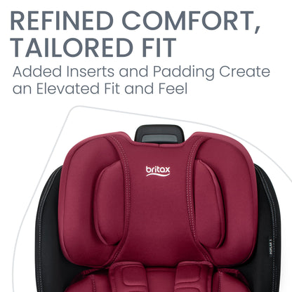 Britax Poplar S Convertible Car Seat, 2-in-1 Car Seat with Slim 17-Inch Design, ClickTight Technology, Arctic Onyx