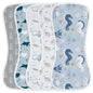 Yoofoss Baby Burp Cloths 5 Pack Burping Cloths for Babies Boys Girls Large 21''X10'' Extra Soft and Absorbent Flowers