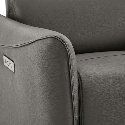 CHITA Power Recliner Chair Swivel Glider, FSC Certified Upholstered Living Room Nursery Reclining Sofa Chair with Lumbar Support, Linen