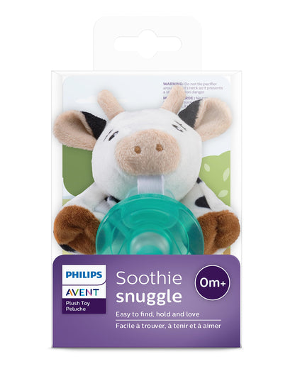 Philips AVENT Soothie Snuggle Pacifier Holder with Detachable Pacifier, 0m+, Giraffe, SCF347/01-1 Count (Pack of 1)
