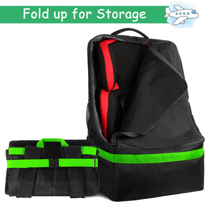YOREPEK Padded Car Seat Travel Bag Backpack for Airplane, Heavy Duty Car Seat Bags for Air Travel, Carseat Cover for Airplane Travel with Shoulder Strap, Car Seats Carrier for Airport, Black