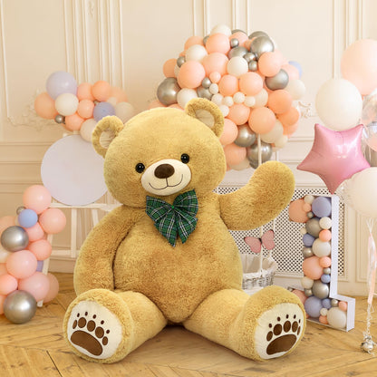 6ft Giant Teddy Bear Stuffed Animal, 72" Life Size Pink Teddy Bear Plush Toy, Cuddly Stuffed Bear Gift for Girlfriend, Wife, Kids at Birthday Valentine's Day, Christmas, Baby Shower Decor