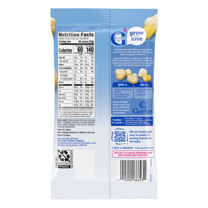 Gerber Baby Snacks Puffs Variety Pack, Banana & Strawberry Apple, 1.48 Ounce - 2 count of four packs, Package may vary, 1.48 Ounce (Pack of 8)