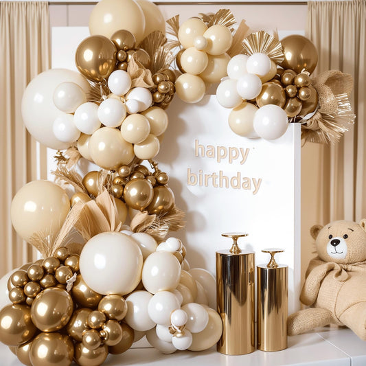 Dusty Green Blue Balloon Garland Arch Kit, Sage Green And Blue Balloon Arch Kit With Sand White Green Gold Balloons for Baby Shower Neutral Birthday Jungle Safari Wedding Birthday Party Decorations