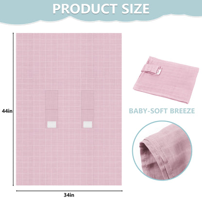 Baby Car Seat Cover, 100% Muslin Carseat Cover, Universal Carseat Covers Baby, Infant Car Seat Cover for Sun, Bug, and Comfort Protection (Green)