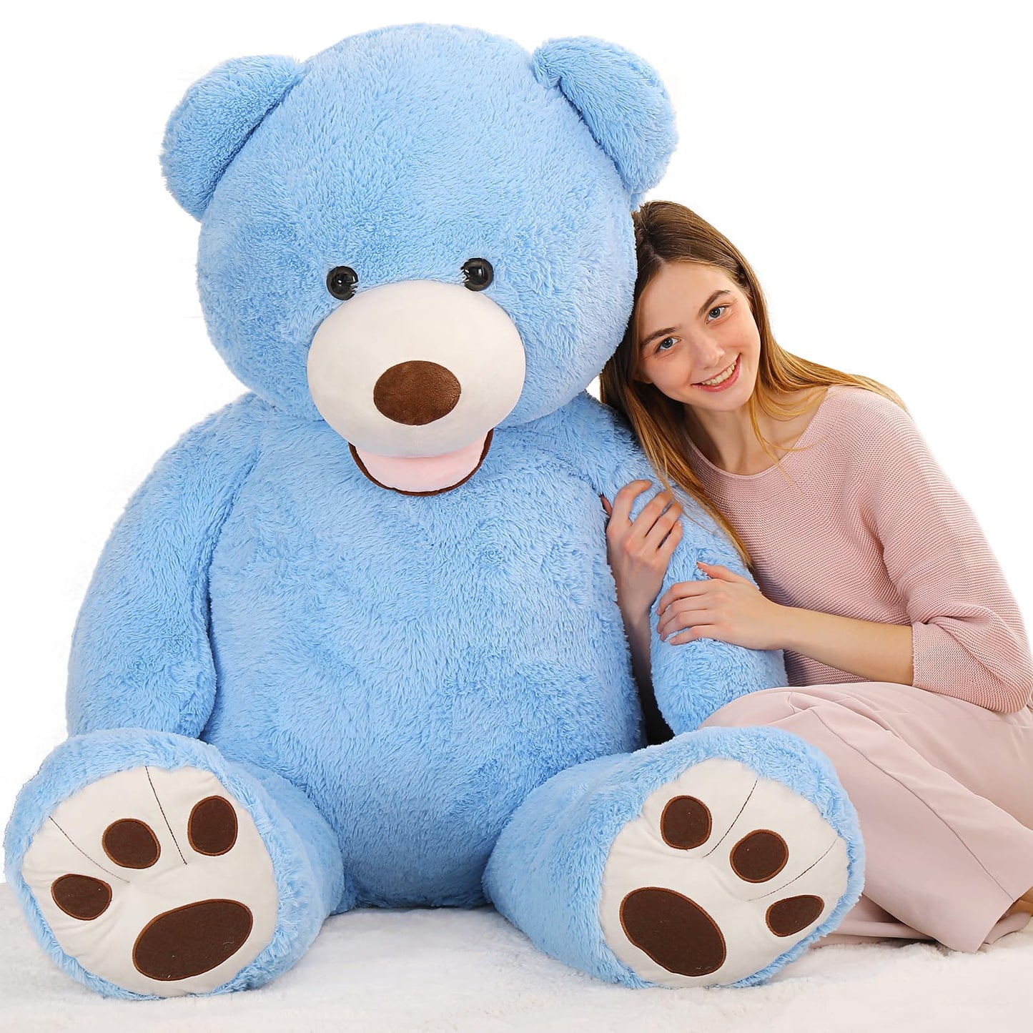 MaoGoLan Giant Teddy Bear Stuffed Animal, 10 Feet Tall, Jumbo Size Plush, Charming and Fluffy for Decorations, Celebrations, Valentine's Day