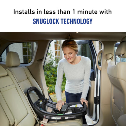 Graco SnugRide SnugFit Infant Car Seat with Simply Safe Adjust Harness System, Baby Car Seat with Anti Rebound Bar, Gotham