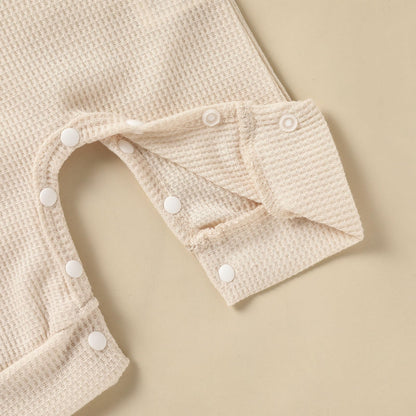 GRNSHTS Newborn Baby Boy Romper Coming Home Outfits Letter Print Bodysuit Jumpsuit+Hat+Gloves 3PCS Clothes Set