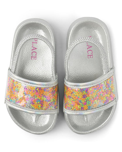 The Children's Place Girl's Baby Toddler Everyday Slide Sandals with Backstrap