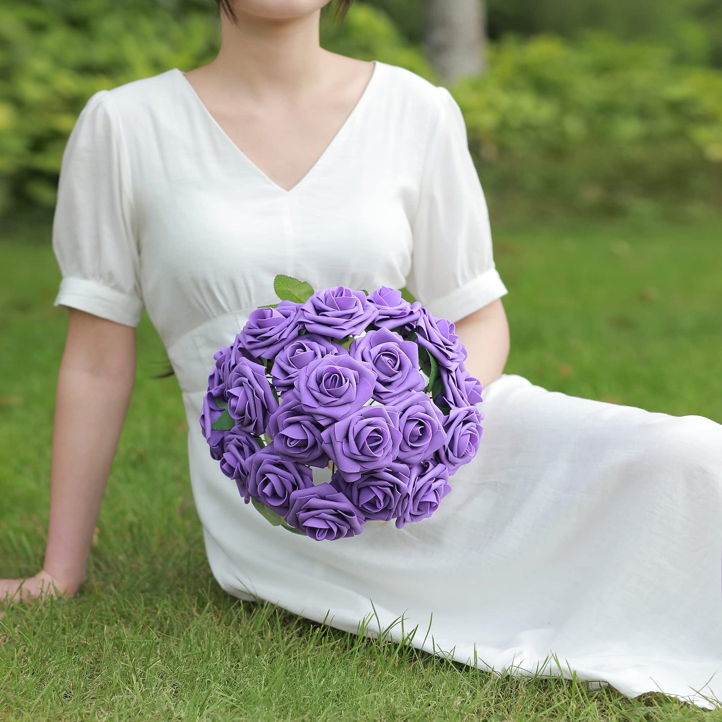 Artificial Flowers Combo, Fake Flowers for DIY Tables Centerpieces Baby Shower Bridal Shower Wedding Bouquet Arrangements Party Candle Holder Cake Decor Flower Home Decorations
