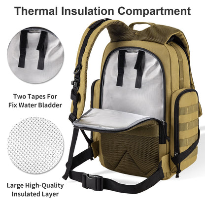 SHARKMOUTH Diaper Bag Backpack for Dad and Mom, Military Molle diaper Pack with Insulated Bottle Holders and Wipe Pocket
