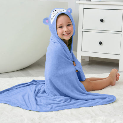 HIPHOP PANDA Hooded Towel - Rayon Made from Bamboo, Bath Towel with Bear Ears for Newborn, Babie, Toddler, Infant - Absorbent Large Baby Towel - Yellow Duck, 30 x 30 Inch