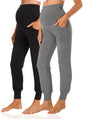 V VOCNI Women's Maternity Pants Maternity Activewear Jogger Track Cuff Sweatpants Over The Belly Stretchy Pregnancy Pants