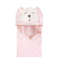 Hudson Baby Unisex Baby Cotton Animal Face Hooded Towel, Pretty Elephant, One Size