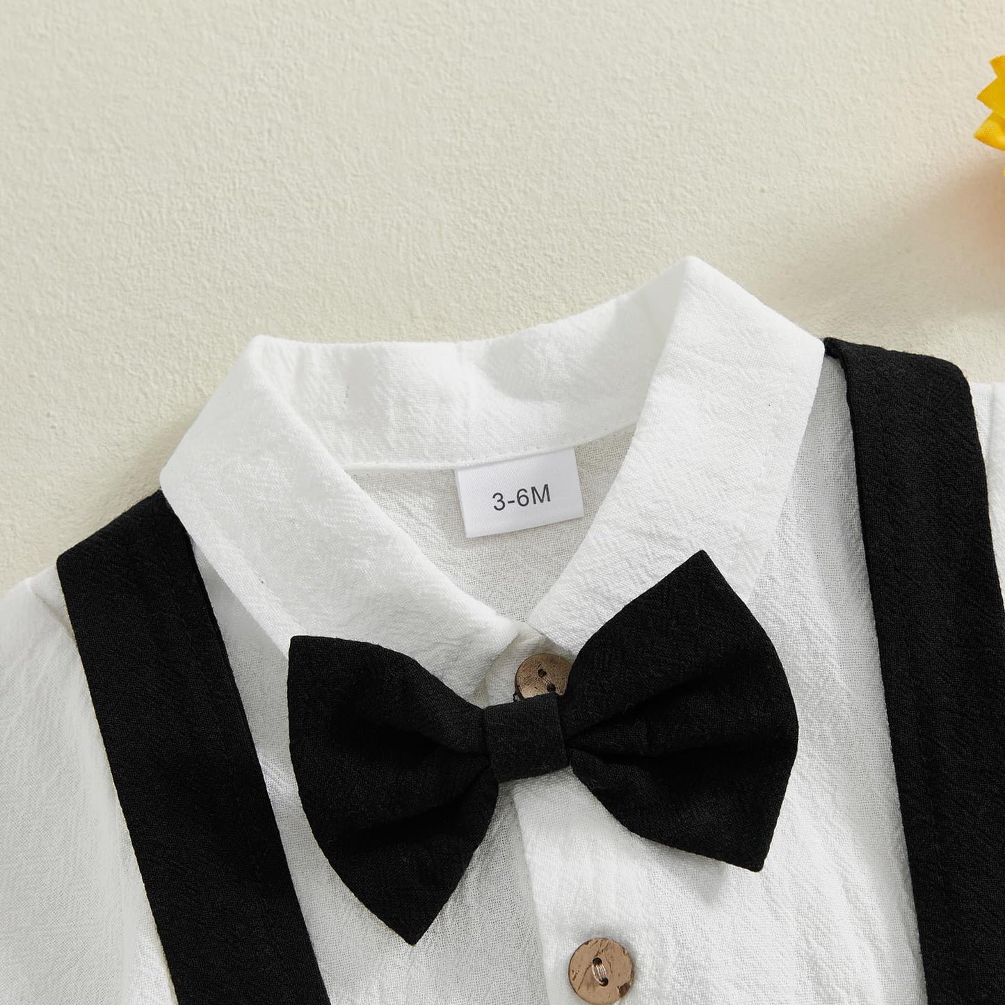 GOOCHEER Newborn Baby Boy Gentleman Outfit Suit Short Sleeve Bowtie Romper Jumpsuit Suspender Shorts Set Summer Dress Clothes