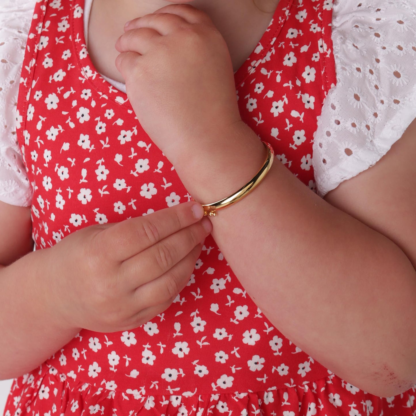 Personalized 14K Gold-Plated Baby Bangle Bracelet Gift for Infant, Toddler, Kids, Teens or Women Bracelet, Custom Jewelry with Engraved Name