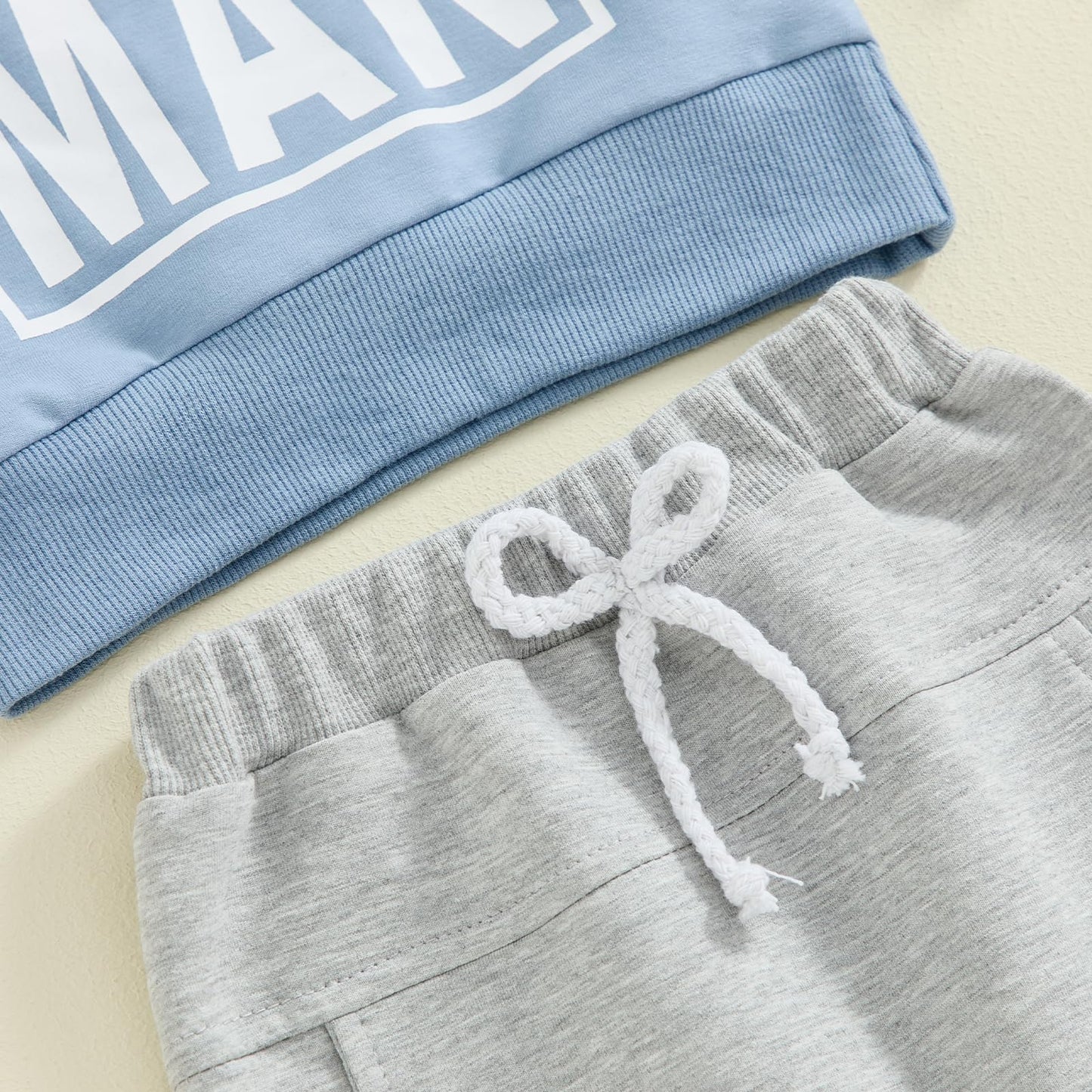 Toddler Baby Boy Sweatshirt Outfit Mamas Little Man Long Sleeve Shirt Jogger Pants Fall Outfits Winter Clothes Set