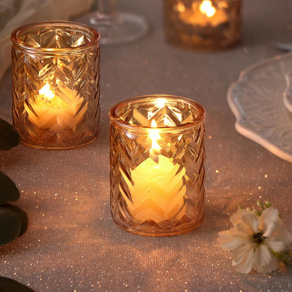 LAMORGIFT 12 PCS Blue Tealight Holders - Blue Votive Candle Holders for Wedding Party Decorations - Bulk for Wedding Reception, Bridal Shower, Baby Shower Party Decor