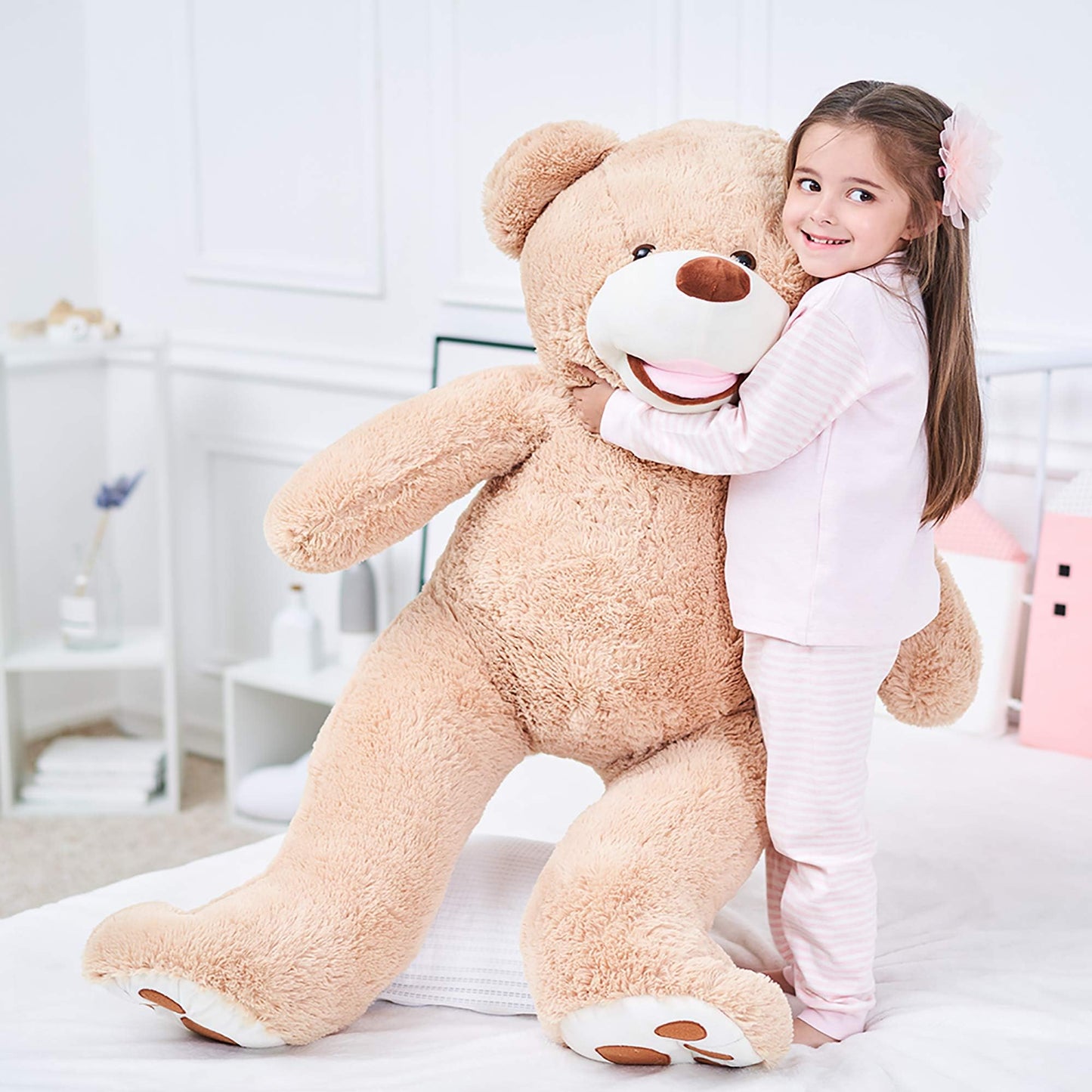 IKASA Giant Teddy Bear Plush Toy Stuffed Animals(Brown,78 inches)