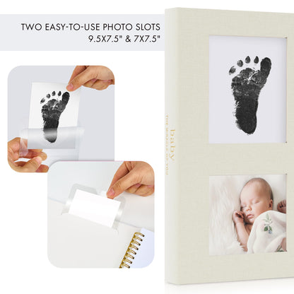 Keepsake Baby Memory Book for Boys and Girls – Timeless First 5 Year Baby Book With Photoslots – Cute Journal Scrapbook or Photo Album - Record a Milestone for Every Event from Birth to Age 5