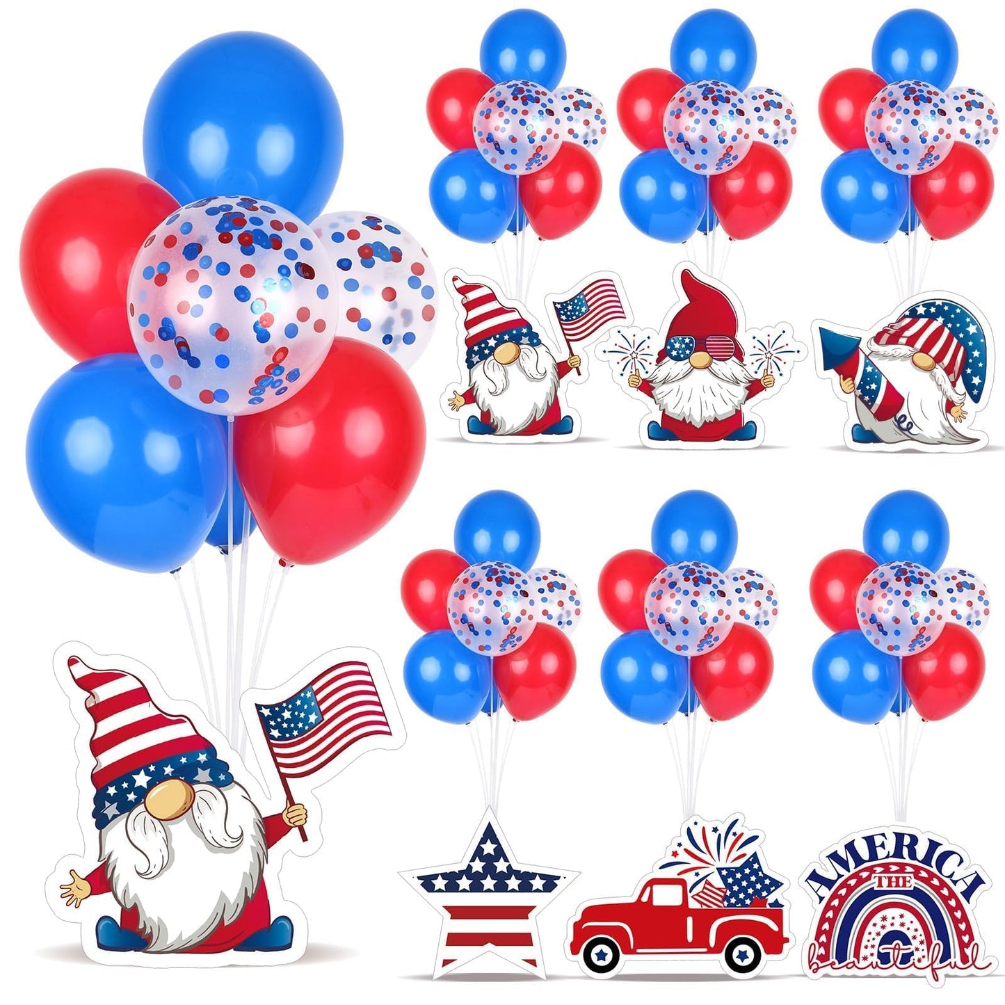 4 Sets Balloon Stand Kit for Table Bear Baby Shower Tables Centerpieces with Balloon Boy Baby Shower Decorations for Bear Theme Gender Reveal Birthday Party Table Decorations Supplies (Brown Bear, 4)