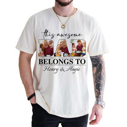 Personalized Fathers Day Shirts for Dad, Grandpa Shirt with Grandkids Names, Gifts for Dad Hunting Fishing