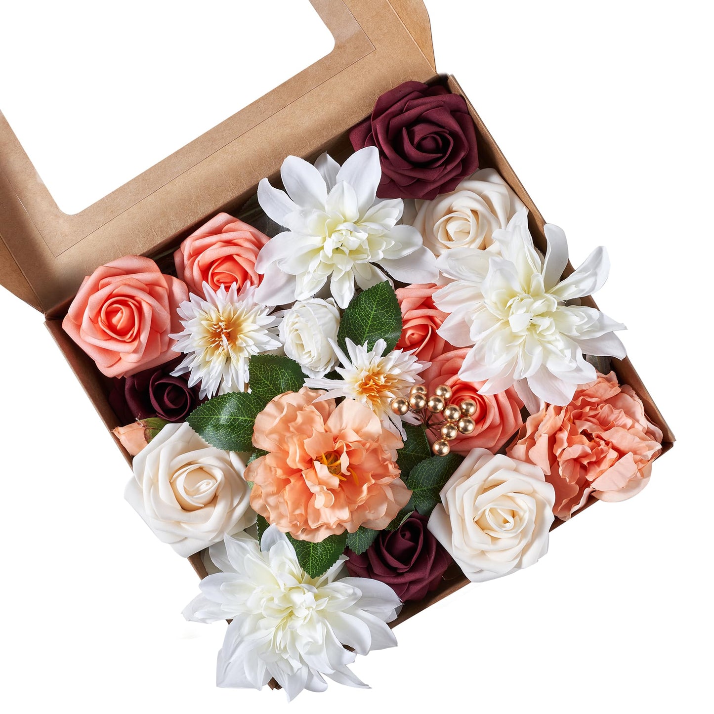 Artificial Flowers Combo, Fake Flowers for DIY Tables Centerpieces Baby Shower Bridal Shower Wedding Bouquet Arrangements Party Candle Holder Cake Decor Flower Home Decorations