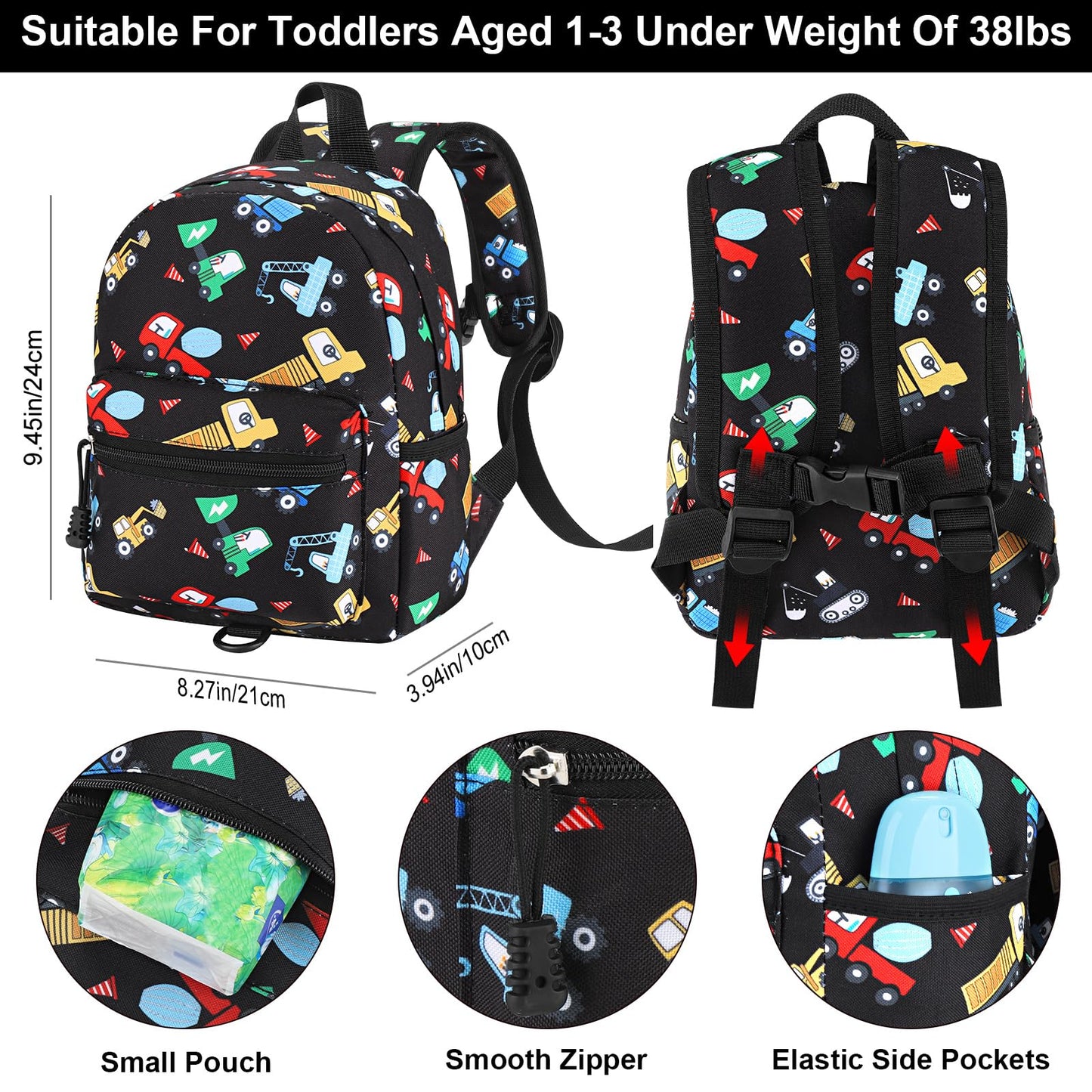 Accmor Toddler Backpack Leash, Cute Unicorn Baby Backpacks with Anti Lost Wrist Link, Mini Kids Backpack Leash Walking Harness for Outdoor Travel, Adorable Backpack Tether for Boys Girls 1-3 (Purple)