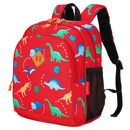 Toddler Backpack for Boys, 12 Inch Kids Dinosaur Backpack for Preschool or Kindergarten, Black