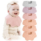 Konssy Muslin Baby Bibs 100% Cotton Absorbent Bandana Drool Bibs for Teething and Drooling, 6-Pack for Baby Boys & Girls