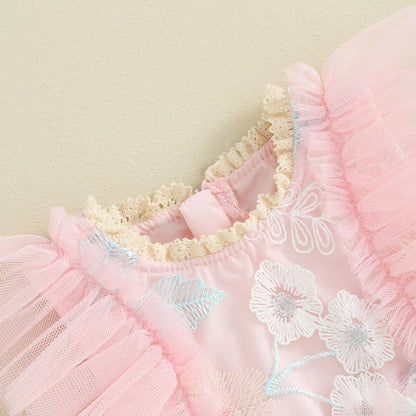 Mubineo Baby Girl Summer Clothes Lace Romper Skirt Dress Princess Outfits Sleeveless Flower Newborn Outfit