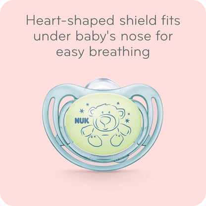 NUK Airflow Orthodontic Pacifier, Girl, 6-18 Months, 2 Count (Pack of 1)
