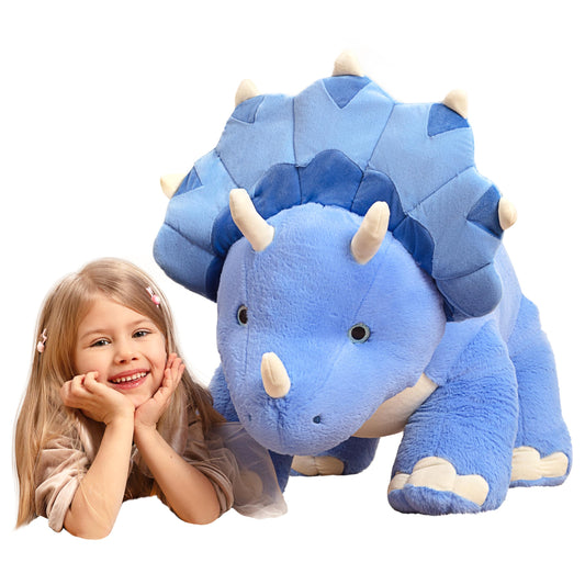 IKASA Giant Triceratops Dinosaur Stuffed Animal Plush Toy,30" Soft Big Large Jumbo Toys,Huge Size Cute Fluffy Plushy Oversized Plushie,Gifts for Kids