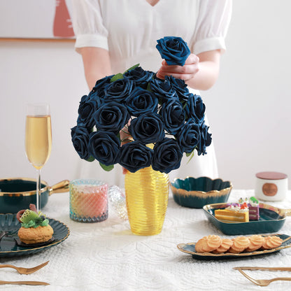 Artificial Flowers Combo, Fake Flowers for DIY Tables Centerpieces Baby Shower Bridal Shower Wedding Bouquet Arrangements Party Candle Holder Cake Decor Flower Home Decorations